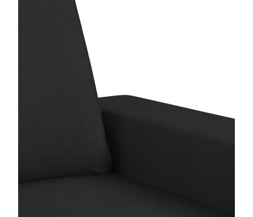 Sillón con taburete tela negro 60 cm