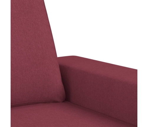 Sillón con taburete tela rojo tinto 60 cm