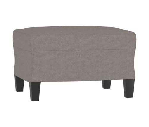 vidaXL Sillón con taburete tela gris taupe 60 cm