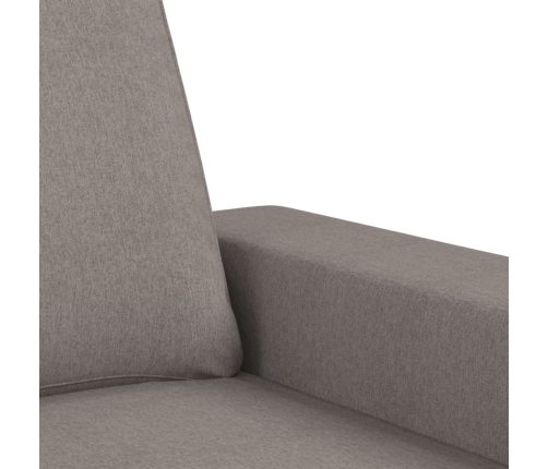 vidaXL Sillón con taburete tela gris taupe 60 cm