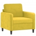 vidaXL Sillón con taburete terciopelo amarillo 60 cm