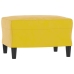 vidaXL Sillón con taburete terciopelo amarillo 60 cm