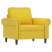 Sillón con taburete terciopelo amarillo 60 cm