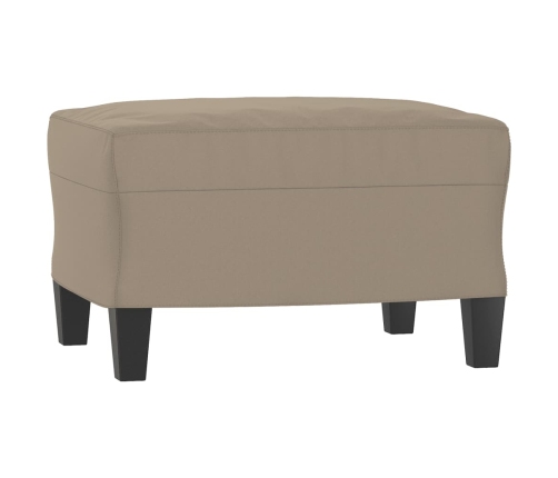 Sofá de 3 plazas y taburete tela microfibra gris taupe 180 cm