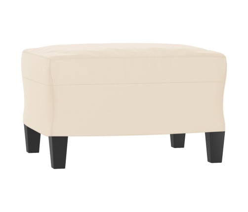 Sofá de 3 plazas y taburete tela microfibra beige 180 cm