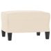 Sofá de 3 plazas y taburete tela microfibra beige 180 cm