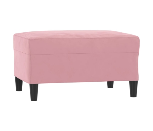 Juego de sofás con cojines 3 piezas terciopelo rosa