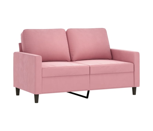 Juego de sofás con cojines 2 piezas terciopelo rosa