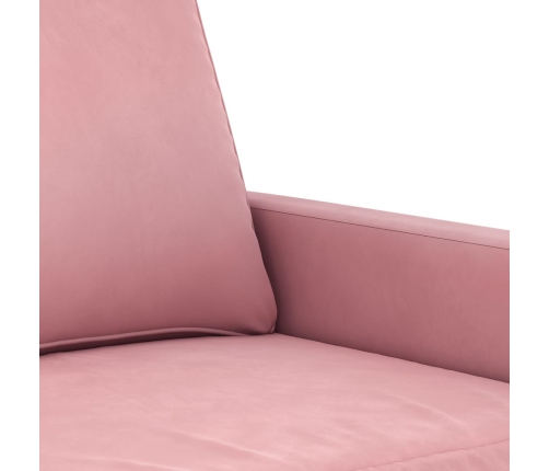 Juego de sofás con cojines 2 piezas terciopelo rosa