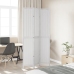 Biombo separador de 3 paneles madera maciza Paulownia blanco