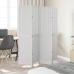 Biombo separador de 4 paneles madera maciza Paulownia blanco