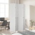 Biombo separador de 4 paneles madera maciza Paulownia blanco