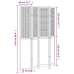 Biombo separador de 4 paneles madera maciza Paulownia blanco