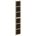 Biombo separador 3 paneles madera maciza Paulownia marrón negro