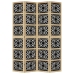 Biombo separador 4 paneles madera maciza Paulownia marrón negro