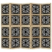 Biombo separador 5 paneles madera maciza Paulownia marrón negro