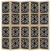 Biombo separador 5 paneles madera maciza Paulownia marrón negro