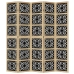 Biombo separador 5 paneles madera maciza Paulownia marrón negro