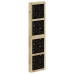 Biombo separador 6 paneles madera maciza Paulownia marrón negro
