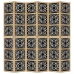 Biombo separador 6 paneles madera maciza Paulownia marrón negro