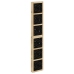 Biombo separador 6 paneles madera maciza Paulownia marrón negro