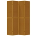 Biombo separador de 4 paneles madera maciza paulownia marrón