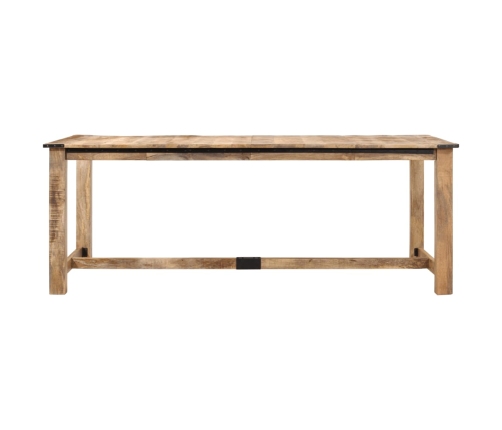 Mesa de comedor madera maciza de mango 200x100x75 cm