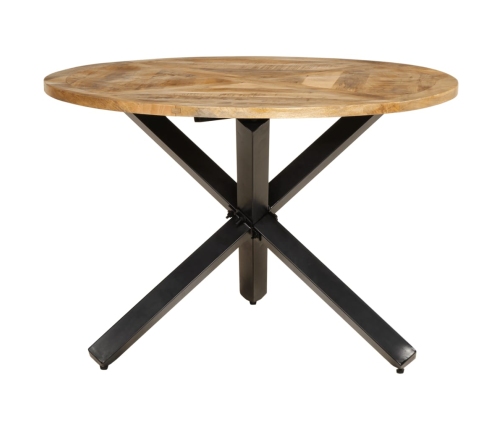 Mesa de comedor madera maciza de mango sin tratar Ø110x75 cm