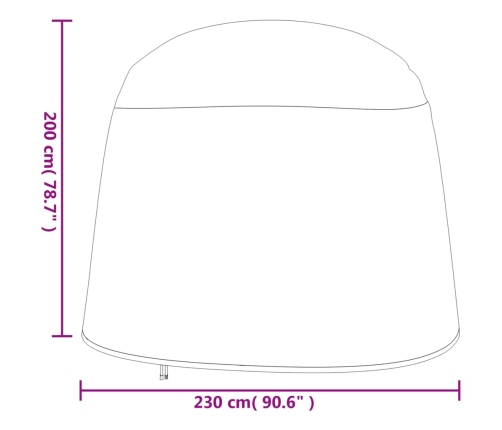 Cubiertas sillón colgante 2 uds tela Oxford 420D Ø230x200 cm