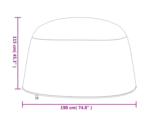 Cubiertas sillones colgantes 2 uds tela Oxford 420D Ø190x115 cm