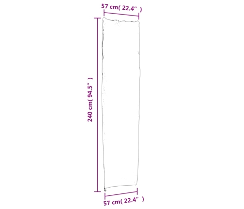 Cubiertas sombrillas jardín 2 uds tela Oxford 420D 240x57/57 cm