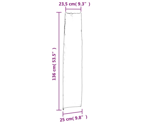 Cubiertas sombrilla jardín 2 uds tela Oxford 420D 136x25/23,5cm