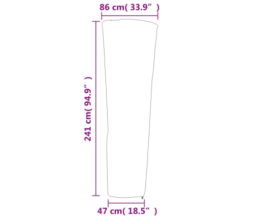 Cubiertas calefactores torre 2 uds tela Oxford 420D 86x47x241cm