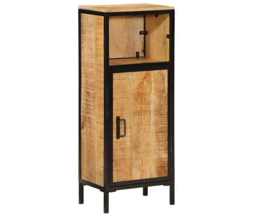 Mueble de baño madera maciza de mango y hierro 40x27x90 cm