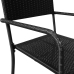 Juego de comedor de jardín 5 pzas ratán sintético y acero negro