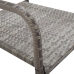Juego de comedor jardín 5 pzas ratán sintético acero gris negro