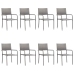 Juego de comedor jardín 9 pzas ratán sintético acero gris negro