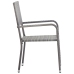Juego de comedor jardín 9 pzas ratán sintético acero gris negro