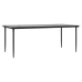 Juego de comedor jardín 9 pzas ratán sintético acero gris negro
