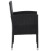 Juego de comedor de jardín 7 pzas ratán sintético y acero negro