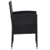 Juego de comedor de jardín 7 pzas ratán sintético y acero negro