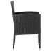Juego de comedor de jardín 9 pzas ratán sintético y acero negro