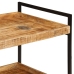 Carrito de cocina madera maciza de mango rugosa 80x55x70 cm