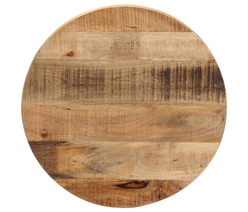 Tablero de mesa redondo madera maciza mango rugosa Ø 40x2,5 cm