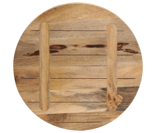 Tablero de mesa redondo madera maciza mango rugosa Ø 40x3,8 cm