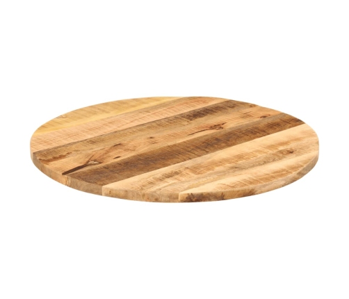 Tablero de mesa redondo madera maciza mango rugosa Ø 70x3,8 cm