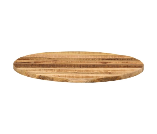 Tablero de mesa redondo madera maciza mango rugosa Ø 80x3,8 cm