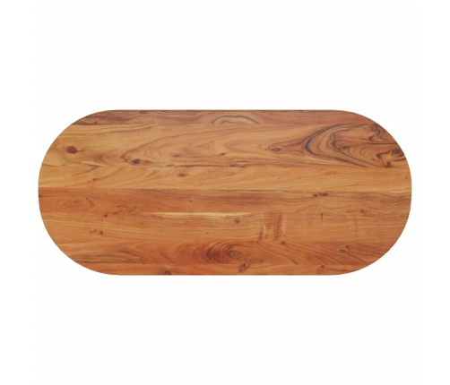 Tablero de mesa ovalado madera maciza de acacia 90x40x2,5 cm