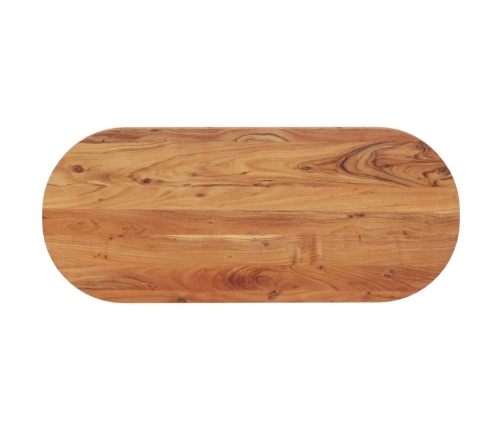 Tablero de mesa ovalado madera maciza de acacia 100x40x2,5 cm