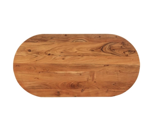 Tablero de mesa ovalado madera maciza de acacia 100x50x2,5 cm